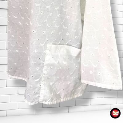 **HOY** Blusa con bordados y bolsillos color Blanco Talla ÚNICA