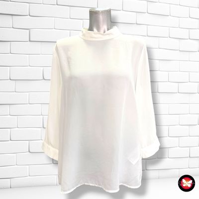 **HOY** Blusa de media manga traslúcida ONLY color Blanco Talla 38