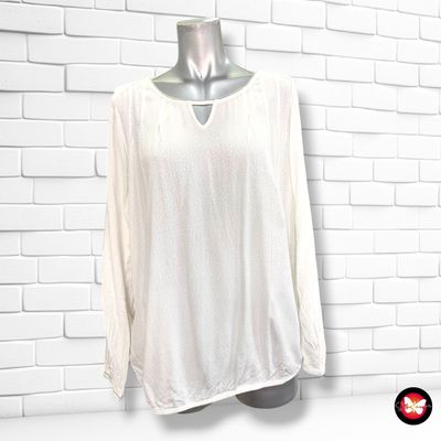 **HOY** Blusa de manga larga con detalle al cuello S.OLIVER color Blanco Talla 38