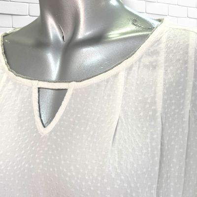 **HOY** Blusa de manga larga con detalle al cuello S.OLIVER color Blanco Talla 38