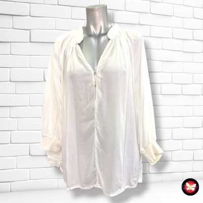 **HOY** Blusa de mangas fluidas con puños H&M color Blanco Talla S/M