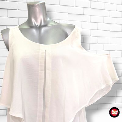 **HOY** Blusa de tirantes con hombros descubiertos color Blanco Talla ÚNICA