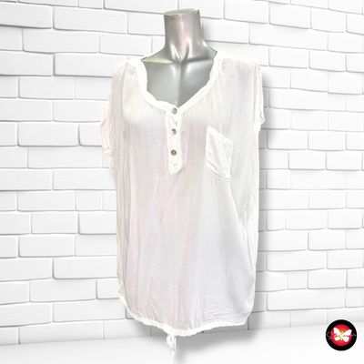**HOY** Blusa sin mangas color Blanco Talla ÚNICA GRANDE