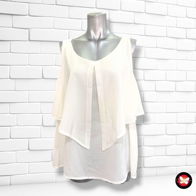 **HOY** Blusa de tirantes con hombros descubiertos color Blanco Talla ÚNICA