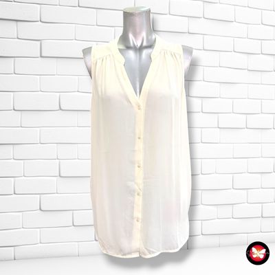 **HOY** Camisa sin mangas H&M color Hueso Talla S