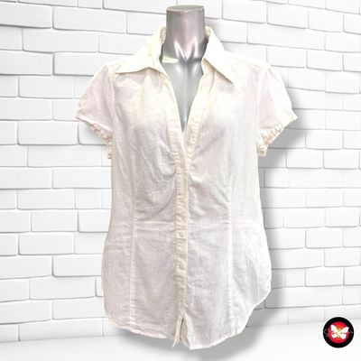 **HOY** Camisa de lino de manga corta ESPRIT color Blanco Talla XL