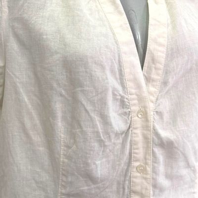 **HOY** Camisa de lino de manga corta ESPRIT color Blanco Talla XL