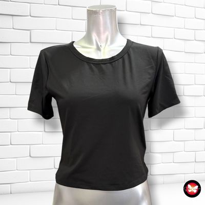 **HOY** Camiseta deportiva cropped H&amp;M color Negro Talla M