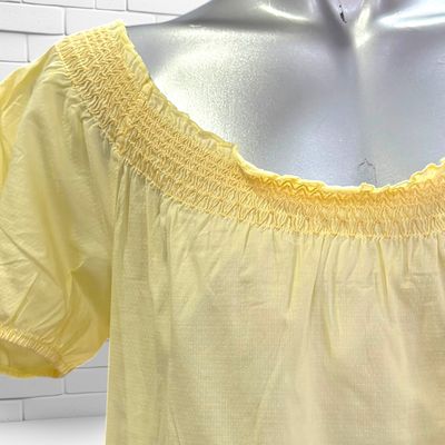 **HOY** Blusa escote barco EDC color Amarillo Talla L
