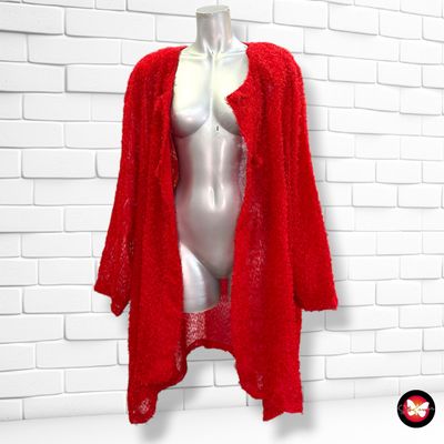 **HOY** Chaqueta traslúcida con flequitos CHANAZ COUTURE color Rojo Talla XL (grande)