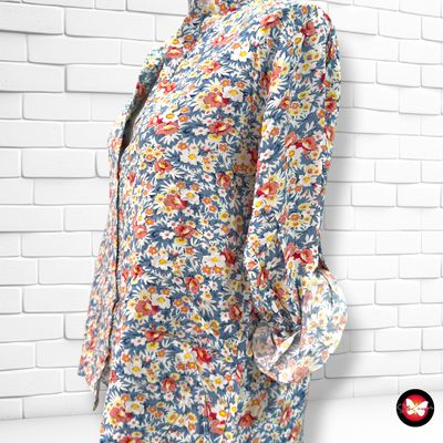 **HOY** Camisa de media manga de florecitas BOTELI color Varios Talla 42