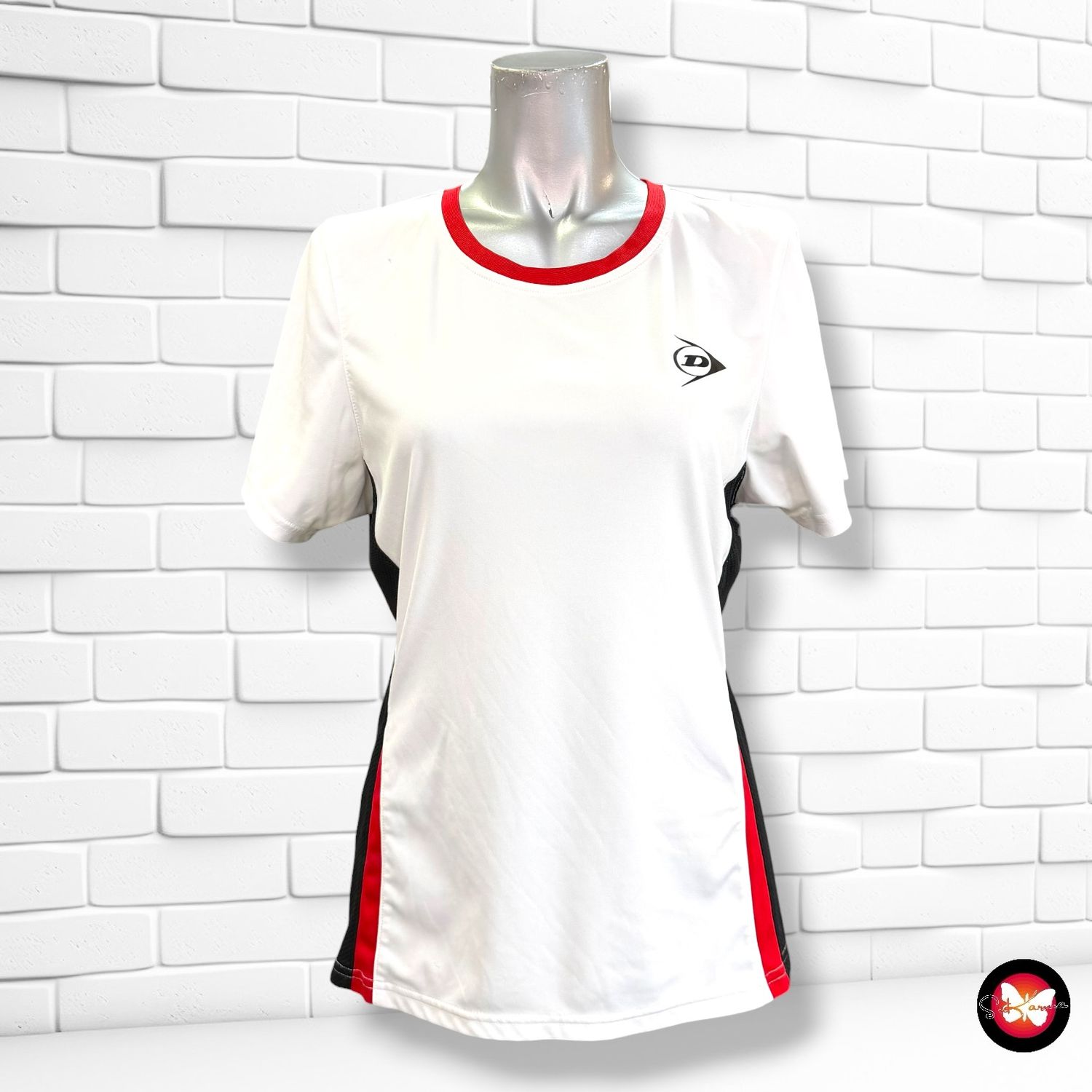 Camiseta deportiva DUNLOP color Blanco, rojo y negro Talla M