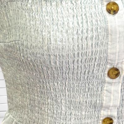 **HOY** Vestido midi de rayitas GAP color Celeste y blanco Talla XS