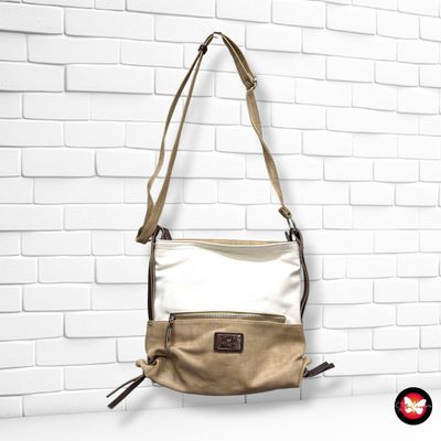 **HOY** Bolso bandolera TOM TAILOR color Blanco y camel Talla MEDIANO