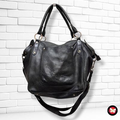 **HOY** Bolso bandolera / de hombro de piel COWBOYS BAG color Negro Talla GRANDE
