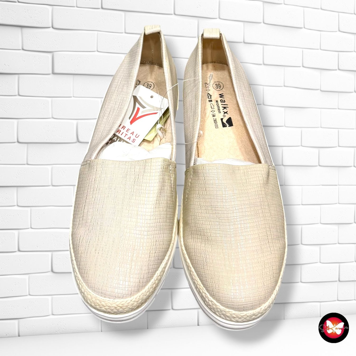 Zapatos planos WALKXX color Beige Talla Calzado 39