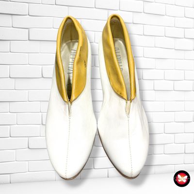 **HOY** Zapatos de tacón vintage ALPINA color Blanco y camel Talla Calzado 36,5 (3,5UK)