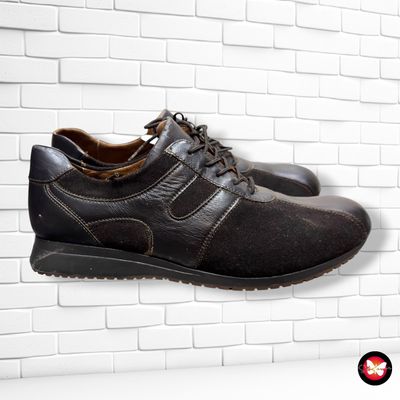 **HOY** Zapatillas de ante y piel TCM color Marrón Talla Calzado 40