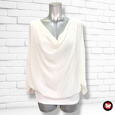 **HOY** Blusa corte mariposa color Blanco Talla ÚNICA