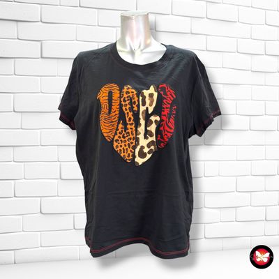 **HOY** Camiseta de manga corta DESIGUAL color Negro Talla XXL (pequeña)