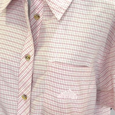 **HOY** Camisa de manga corta de cuadritos MC KINLEY color Rosa y blanco Talla 44