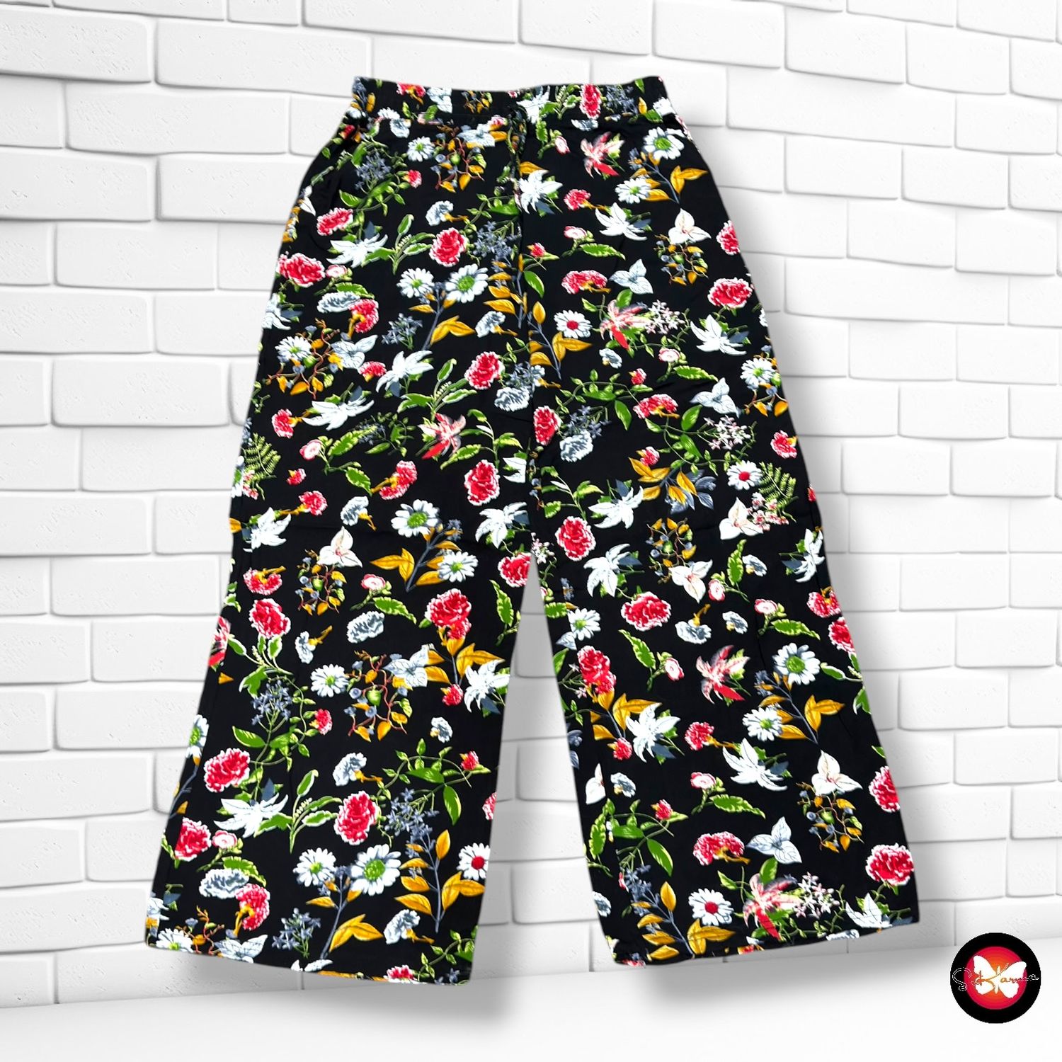 Pantalón sueltito de flores  color Varios Talla M/L