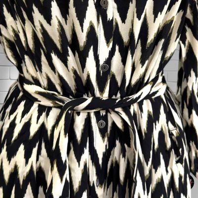 **HOY** Vestido largo camisero GARCÍA JEANS color Beige y negro Talla L (grande)