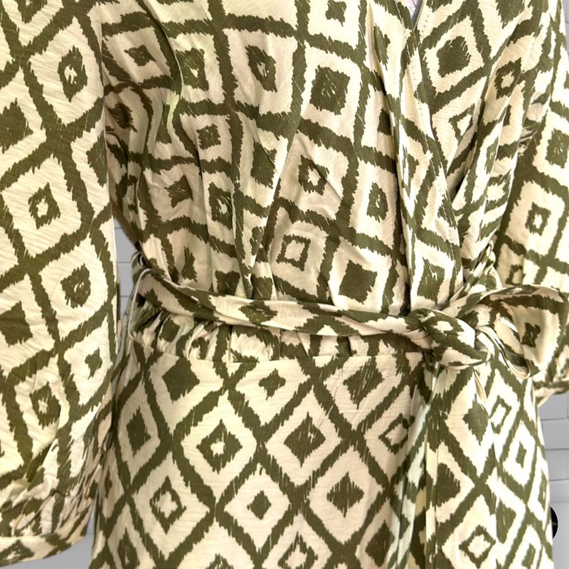 Mono largo MANGO color Verde y beige Talla S