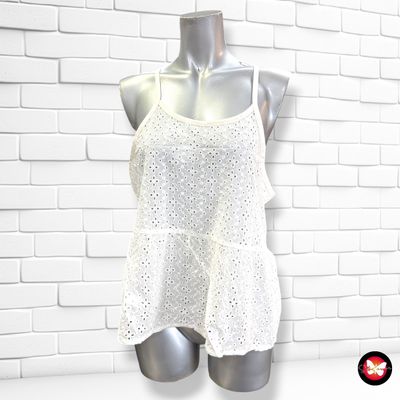 Blusa de tirantes caladita SHEIN color Blanco Talla 40/42