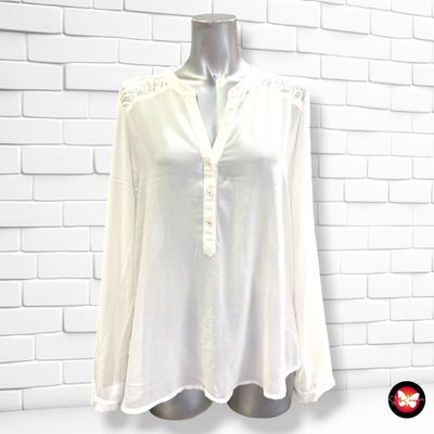 Blusa con encaje NEW LOOK color Blanco Talla 40 (12UK)