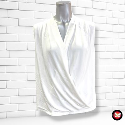 Blusa escote cruzado color Blanco Talla M/L