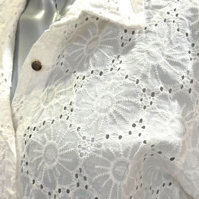 Vestido caladito  color Blanco Talla S