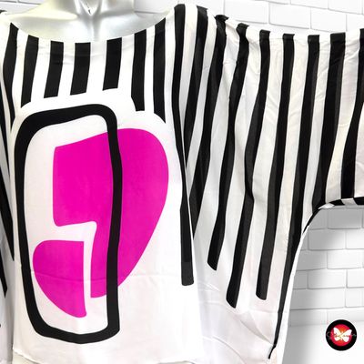 **HOY** Blusa corte mariposa JOSEPH RIBKOFF color Blanco, negro y rosa Talla 36/38