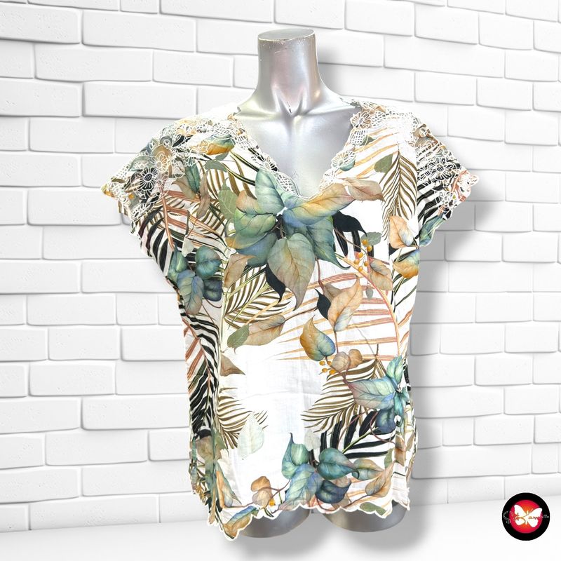 Blusa de manga corta con bordados BEXLEYS color Varios Talla 44