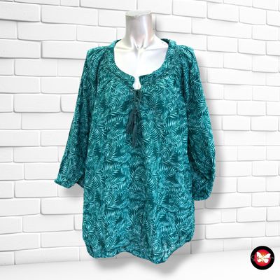 **HOY** Blusa de media manga GINA BENOTTI color Petróleo Talla 48/50