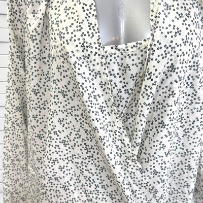 **HOY** Blusa de manga larga con escote cruzado GINA BENOTTI color Blanco y negro Talla 48/50
