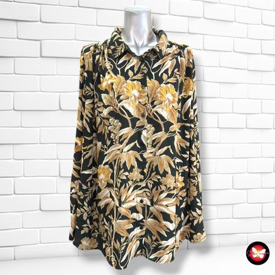 **HOY** Camisa de manga larga H&M color Negro y beige Talla 2XL