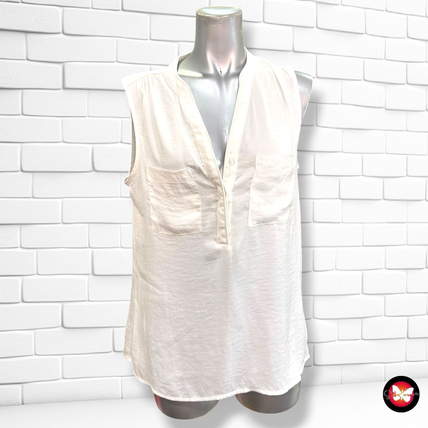 Blusa sin mangas VILA color Blanco Talla M