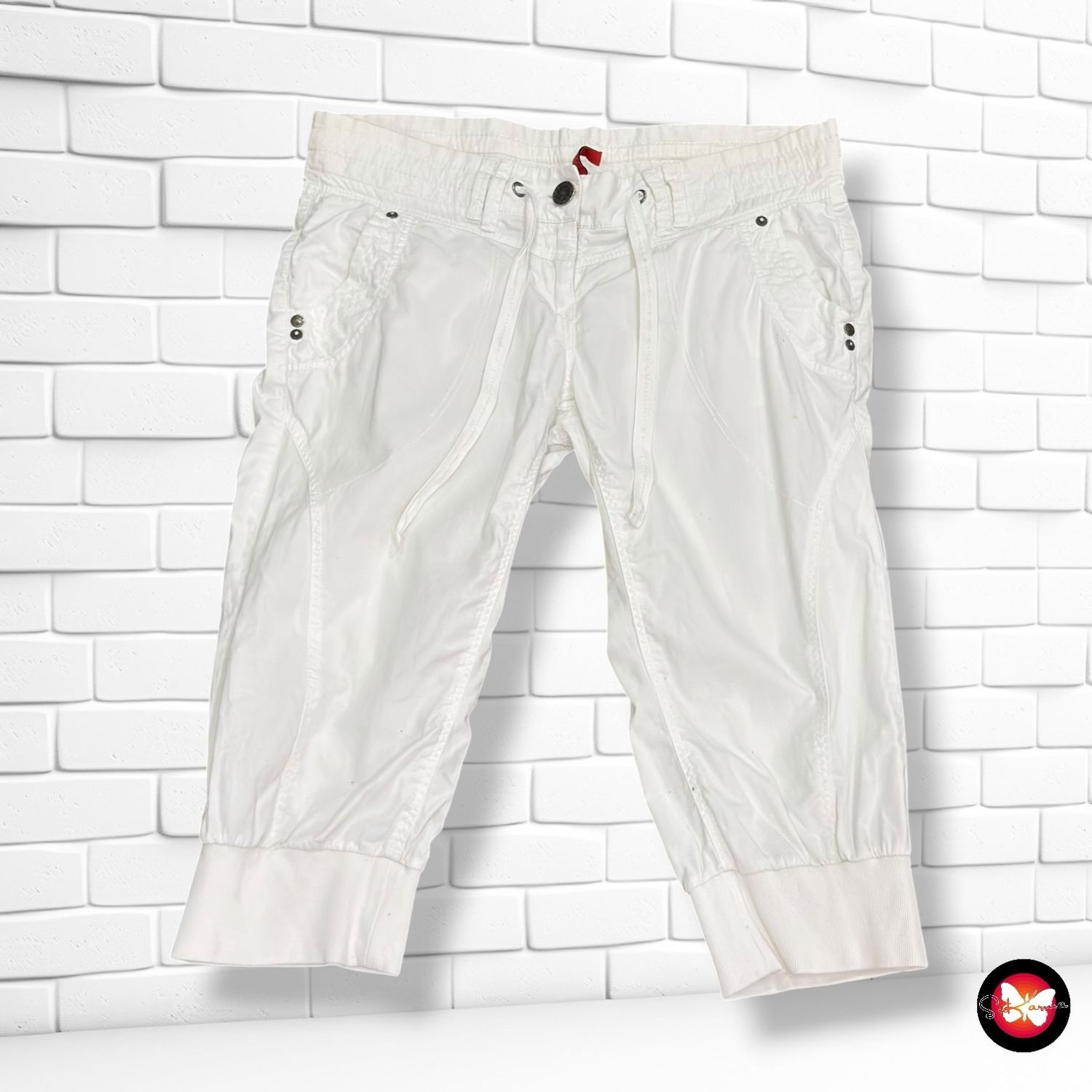 Pantalón pirata QS color Blanco Talla 38