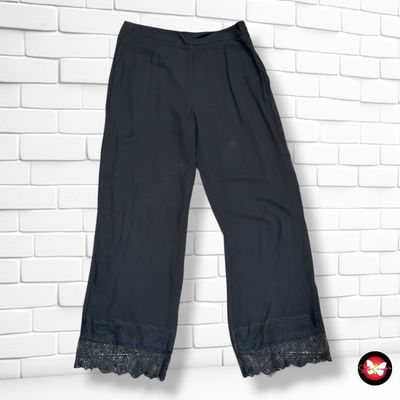 **HOY** Pantalón sueltito con encaje YERSE color Negro Talla S/M