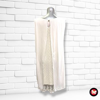 **HOY** Vestido sin mangas con encaje color Blanco Talla S