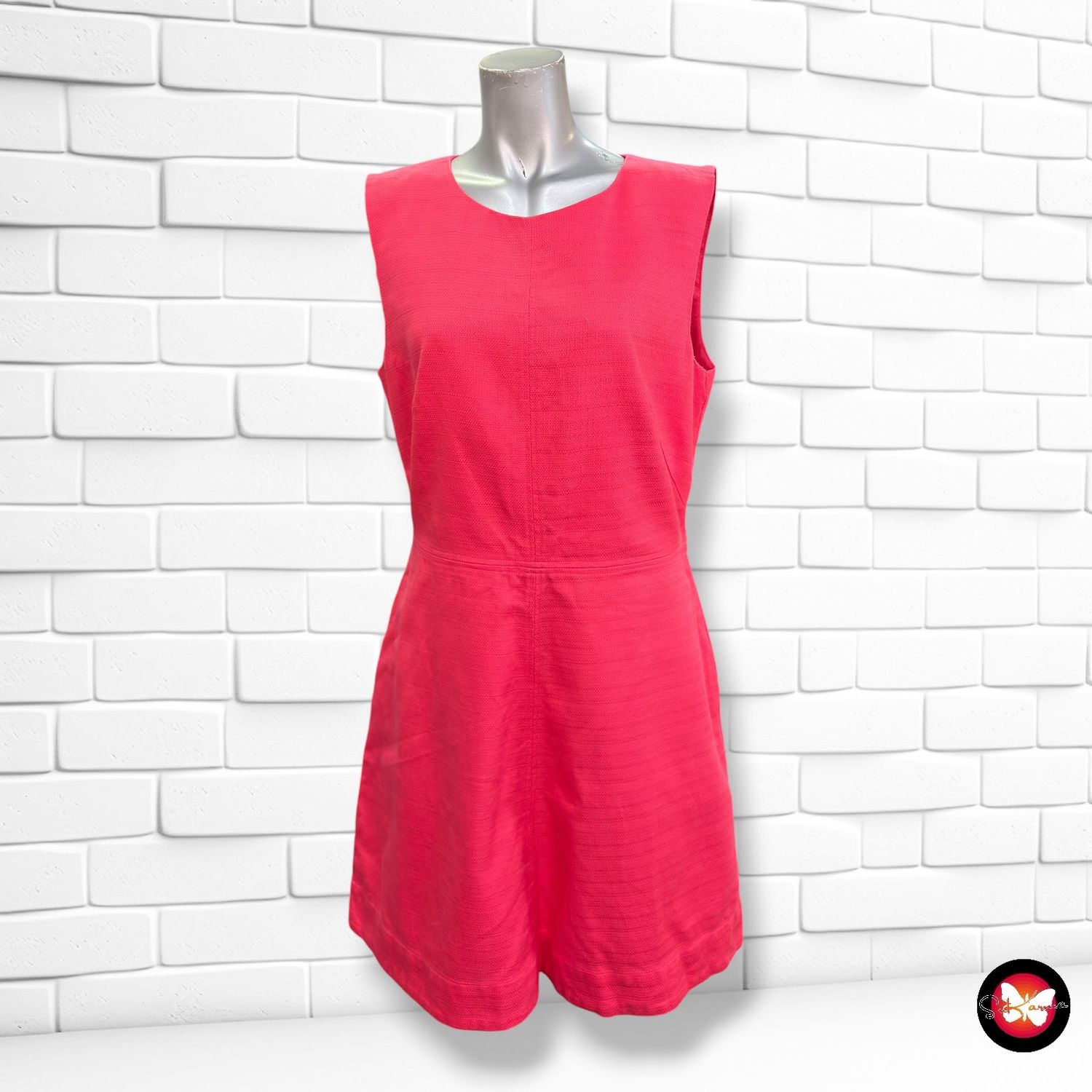 Vestido formal H&amp;M color Fresa Talla 42