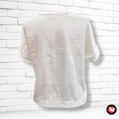 **HOY** Camiseta de manga corta con espalda satinada ZARA color Blanco Talla M