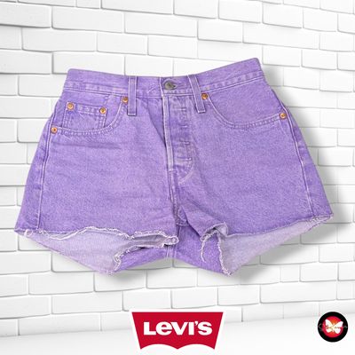 **HOY** Short 501 (botones) LEVI’S color Violeta Talla XS (W25)
