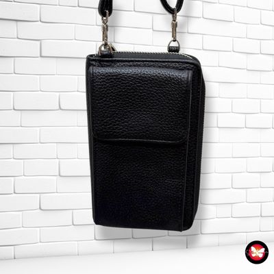 **HOY** Bolso bandolera tipo billetera color Negro Talla MINI