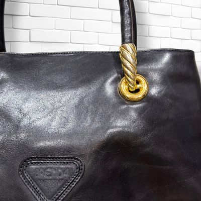 **HOY** Bolso vintage de piel BRENDA color Negro Talla MEDIANO