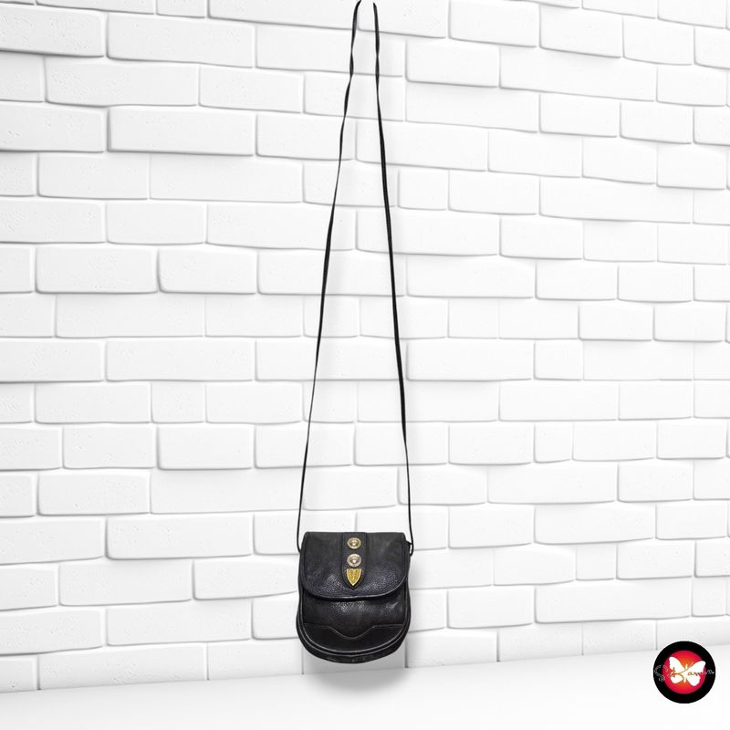 Bolso bandolera vintage de piel  color Negro Talla MINI
