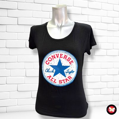 **HOY** Camiseta de manga corta CONVERSE color Negro Talla L (muy pequeña)