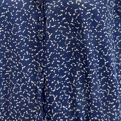 **HOY** Vestido traslúcido color Azul y blanco Talla L/XL