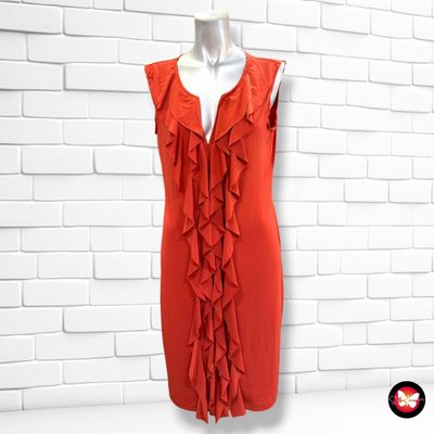 **HOY** Vestido sin mangas volantes ANTEA color Teja Talla 40